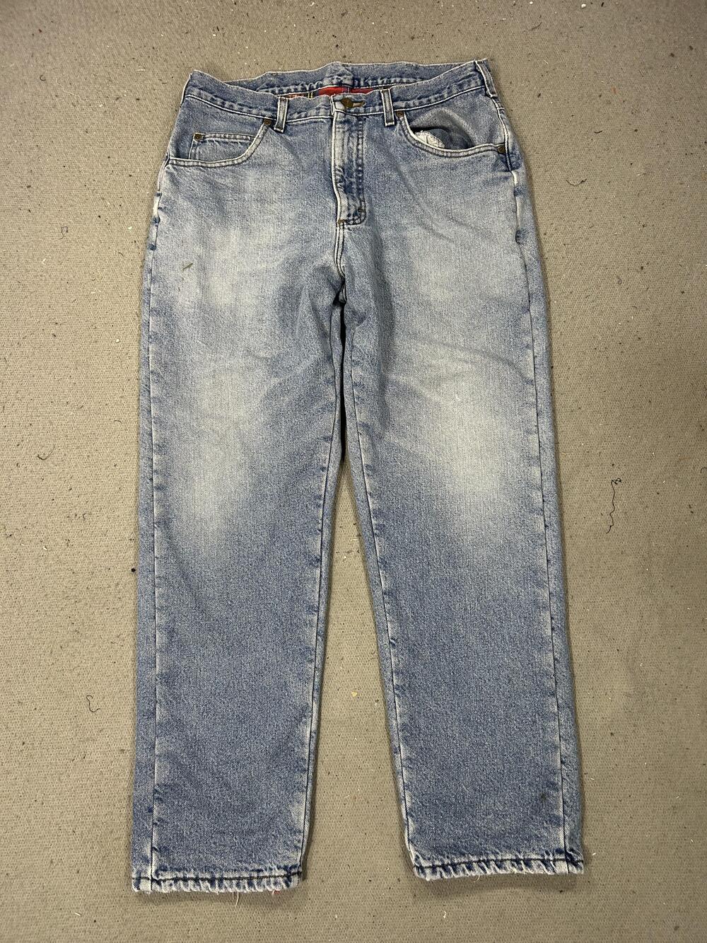 Vintage L.L. Bean Jeans Men 32 Blue Flannel Lined USA Denim Hiking Outdoors Gorp